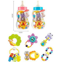 Набор погремушек 30х12см 6шт/уп. в бутылочке, пластик 2299083/5610