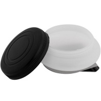 Масленка одинарная с крышкой диаметр 5см высота 3,5см пластик 2411301696