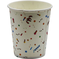 Набор стаканов 0,2л "Happy Birthday" 10шт картон Y11007-24