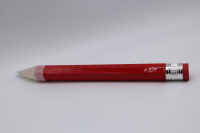 Гигантский карандаш 33х3см с ластиком, чернографитный, корпус красный шестигранный, дерево Y10316-24