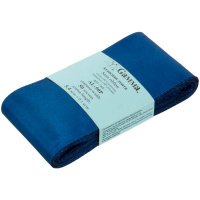 Лента упаковочная атласная 5см х 5,4м темно-синяя №038 AL-50P