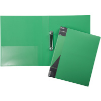 Папка на 2-х кольцах "Standard" А4 40мм пластик 0,70мм, зеленая 24AB4_00107/038484
