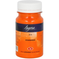 Краска акриловая 100мл оранжевая Ладога 2227315