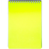 Блокнот А5 80л "DIAMOND NEON желтый" клетка пластиковая обложка на гребне 80Б5B1гр_02037/036152