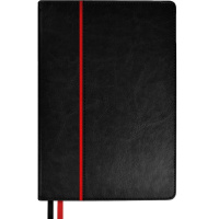Ежедневник недатированный А5 "Escalada" 320стр., черный/красный, искусственная кожа "Сариф" 70624