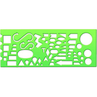 Линейка морская офицерская 25х10см 64 элемента, пластик ТТ41