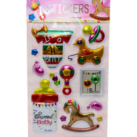 Наклейки 3D 15х28см 8 видов Y9253-19