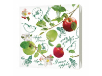 Салфетка 33х33мм 1шт Наливыне яблоки трехслойная 1002641