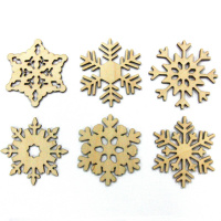 Набор снежинок 6шт 9см фанера 3мм 310019