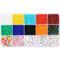 Набор бусин для творчества №3 17х9,5см, размер ассорти, в пластиковом футляре M-20130