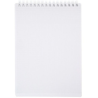 Блокнот А5 80л "Velvet. Белый" клетка, на спирали, пластиковая обложка 081547