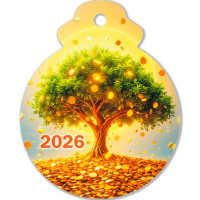 Магнит Денежное дерево 6,5х6,8см магнитный винил 9725