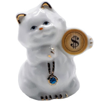 Сувенир "Кошка" 6,5см керамика, 4 вида Y3677-16