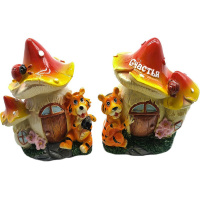 Копилка Тигр с домиком 10,5см керамика 2 вида TG035