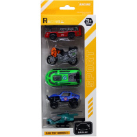 Набор машин пластик 28х11х4см (5 машинок 7см) LT384661