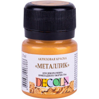 Краска акриловая 20мл золото майя металлик Декола 4926973
