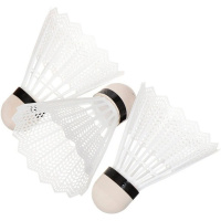 Набор воланчиков для бадминтона, пластик, 3шт. белые, в тубусе Y11621-24