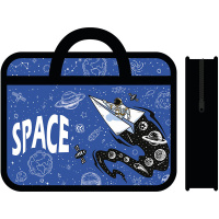 Папка с ручками 33х26х7,5см "Космос" пластик ПМ-А4-25