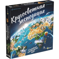 Игра настольная "Кругосветная экспедиция" 30х30см (поле, карты, стрелки, билеты, жетоны) PG-17371