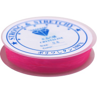 Эластомерная нить 0,6ммх8м, розовая XC2391