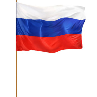 Флаг "Триколор" 40х60см полиэфирный шелк, пластик 109492