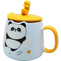 Кружка "Животные" 10х10см с крышкой, 4 вида, керамика SK3592