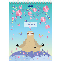 Блокнот А5 60л "Premium.Забавные животные" в точку жесткая подложка УФ-лак на гребне 060363