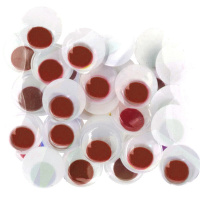 Декоративные элементы глазки подвижные д.15мм, 50шт красные Y4332-16