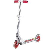 Самокат 2-х колесный L=63см красный, алюминиевый, колесо PVC d=13см Y4423-16