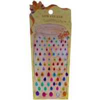 Наклейки Стразы "Капля" 10х24cм (размер 4-10мм) цвет ассорти CT7262