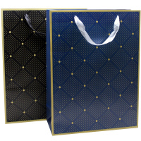 Пакет подарочный "Ромбы" 40х30х12см картон 4 цвета 11538-24