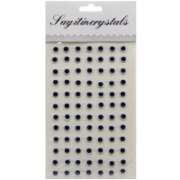 Наклейки Стразы глазки 10х20см d-7мм 3 вида черно-белые СТР7
