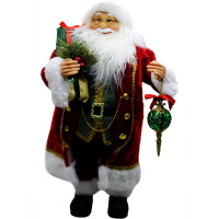 Дед Мороз 60см в красной шубе, с подарками и игрушкой Y10136-24