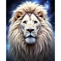 Живопись по номерам (акрил) 40х50см "Звездный лев" сложность 4, холст на подрамнике МСА2090