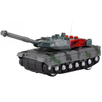 Танк р/у 23х9см с аккумулятором, пластик (свет, звук, вращается башня) 383-61A