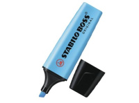 Маркер текстовыделитель "Boss" голубой, клиновидный наконечник, толщина линии 2-5мм 70/31