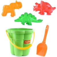 Набор д/песка №318 (ведро-цветок среднее №3, лопатка №5, 3 формочки) 22х17х17см в сетке 35615