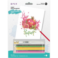Набор для раскрашивания "Акварельный скетч. Гранатовый сок" А4 1 лист RPSA-0009