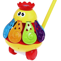 Каталка на палочке "Карусель" 18х13х13см пластик LT344149