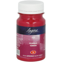 Краска акриловая 100мл розовая темная Ладога 2227334