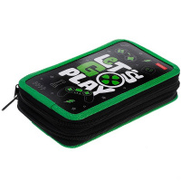 Пенал "Let's go play" 19х11х5см, прямоугольный, двухстворчатый, глянцевая ламинация 089047