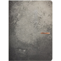 Тетрадь А5 40л клетка "Stone. Graphite" прошитый блок матовая ламинация 7-40-001/204