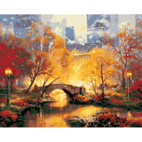 Алмазная мозаика 40х50см "Мост в Нью-Йорке" полная выкладка ZS4721