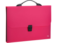 Портфель А4 7 отделений "Rio" 0,6мм розовый EB40202