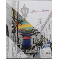 Фотоальбом 100 фото 10*15см "Города" ассорти АФ-2709