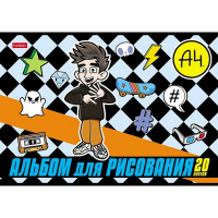 Альбом для рисования А4 20л "Влад А4" на скобе 5 дизайнов 084854