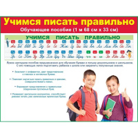 Плакат-полоска "Пиши буквы правильно" 168х330мм 84.618