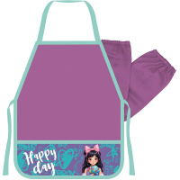 Накидка для труда "Девочка на празднике" 49х39см с нарукавниками, фиолетовый ННФ-2