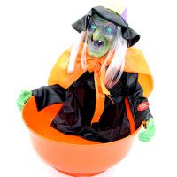 Сувенир "Баба-Яга" 29х43см пластик/текстильY9574-19