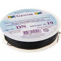 Эластомерная нить 0,6ммх18м черный №19 термополиуретан DN